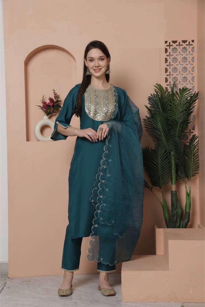 Raashi By Trendy Designer Roman Silk Kurti With Bottom Dupatta Wholesale Price In Surat
